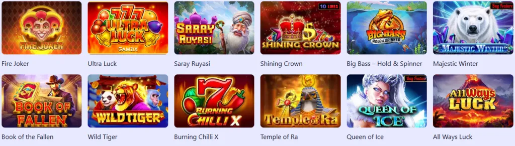 Games at Fortunica Casino